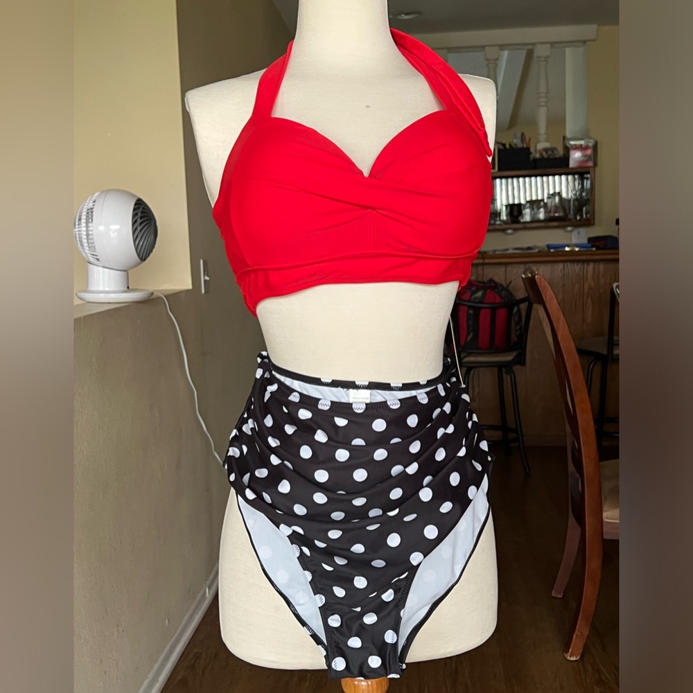 Vintage Style Two-Piece Swimsuit